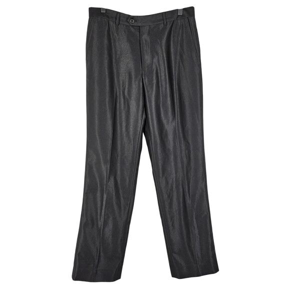 ARMANI DAVID MEN'S BLACK SLACKS PANT W32 x L32 - DESIGNER PANT - Picture 1 of 9